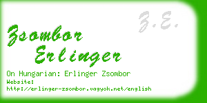 zsombor erlinger business card